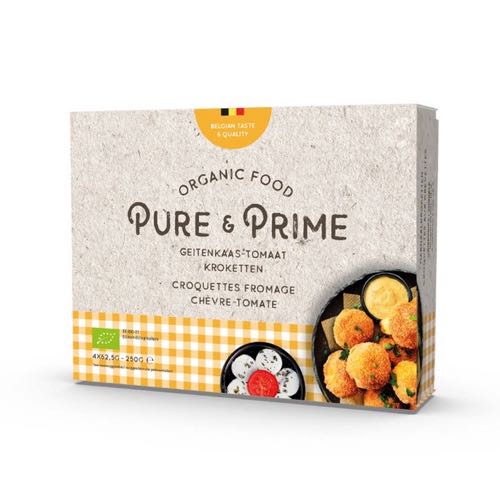 Pure & Prime Geitenkaas-tomaat kroket bio 4x62.5g